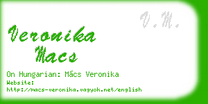 veronika macs business card
